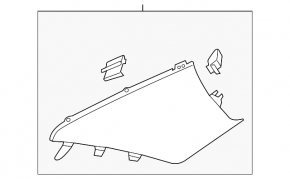 Rear pillar trim left Audi A6 C7 12-18 gray, for dry cleaning