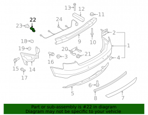 Front inner parking sensor for Audi Q7 4L 10-15 without ring