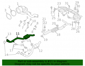 Right exhaust pipe for Audi A6 C8 19-25 3.0T