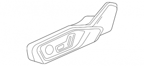 Right passenger seat trim for Audi Q3 83A 19-25, black, scratched