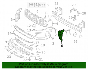 Front bumper bracket right Audi Q8 19-23 S-line, large