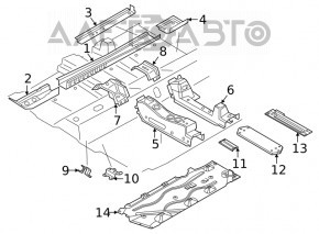 Right underbody protection for BMW X2 F39 18-23