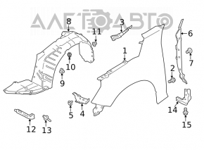 Front right wing Nissan Altima 19-