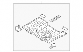 Trunk trough Hyundai Veloster 12-17