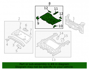Trunk trough Hyundai Veloster 12-17