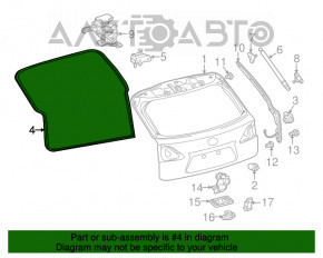 Lexus RX350 RX450h 10-15 trunk door rubber seal