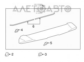 Spoiler tailgate Toyota Prius V 12-17 broken fastener