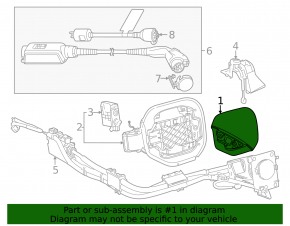 Subaru Solterra 23-24 bare charging port cover