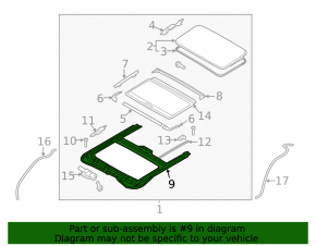 Hatch mechanism frame Hyundai Ioniq 17-22
