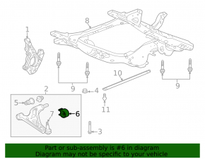 Lower control arm silent block front left GMC Terrain 18-