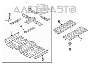 Right underbody protection for Kia Forte 4d 14-16