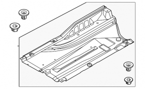 Underbody protection rear left Hyundai Sonata 20-22
