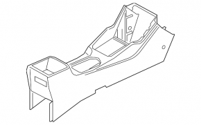 Central console armrest and cup holders Hyundai Kona 18-21 1.6, 2.0 black