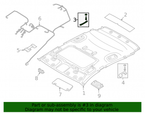 Ceiling handle rear left Hyundai Kona 18-23 gray