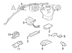 Mitsubishi Galant 04-12 steering wheel cable without steering angle sensor