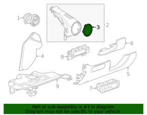 Chevrolet Equinox EV 24-26 black front panel air vent center trim