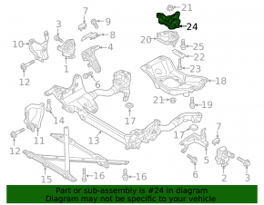 Automatic transmission mount bracket Audi A4 B8 08-16 2.0T AWD
