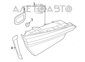 Inner light trunk lid left Audi A5 F5 17-19