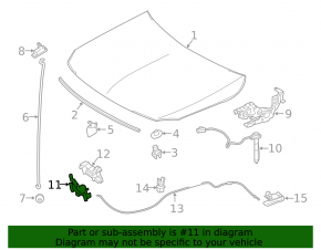 Mercedes GLA 14-20 bonnet lock complete with sensor