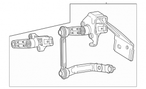 Rear body tilt sensor for Mercedes H247 GLA 20-26 with rod and brackets