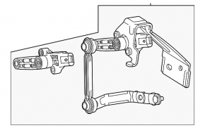 Rear body tilt sensor for Mercedes H247 GLA 20-26 with rod and brackets
