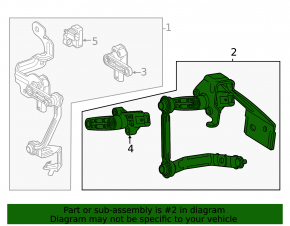 Rear body tilt sensor for Mercedes H247 GLA 20-26 with rod and brackets