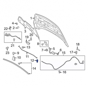 Ford C-max MK2 13-18 Bonnet Support Latch Bracket