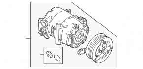 Air conditioning compressor for Ford Focus mk3 11-14 2.0 pre-rest type 1