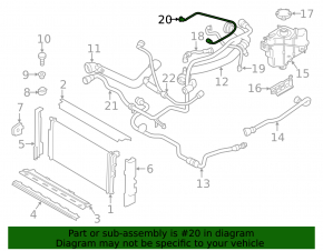 Cooling return pipe tank-head BMW F30 12-18