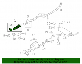 BMW X5 F15 14-18 3.0D exhaust pipe with catalytic converter