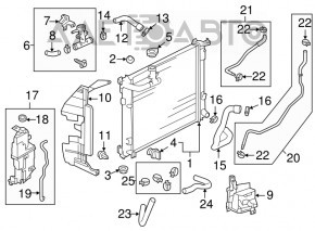 Right radiator deflector Nissan Versa Note 13-16 manual transmission