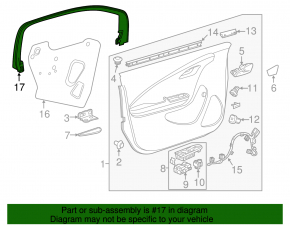 Door frame inner front right Chevrolet Volt 11-15