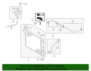 Radiator bracket upper left Kia Sorento 16-18 2.4