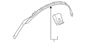 Front left fender arch extension for Volvo XC60 18-25