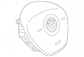Airbag in steering wheel driver BMW X1 F48 16-22 black, scratches