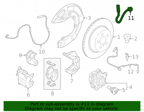Rear left brake hose BMW 5 G30 17-23