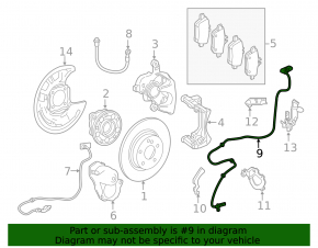 ABS sensor rear right Infiniti QX30 17-19