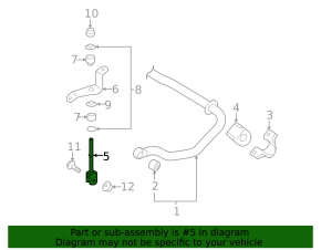 Right rear stabilizer link for Lexus LX570 08-21
