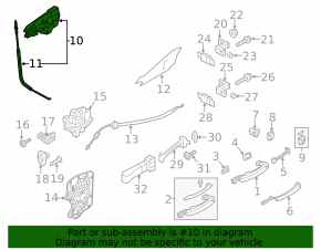 Rear left door handle mechanism Audi A6 C7 12-18