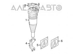 Front left air strut Audi Q7 16-