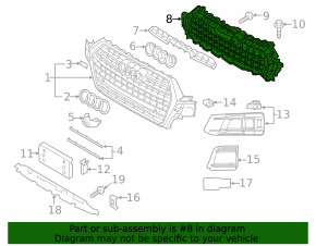 Audi Q7 16-19 grille frame