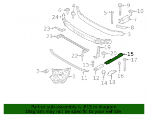 Left front bumper lower reinforcement fang Mini Cooper 14-24