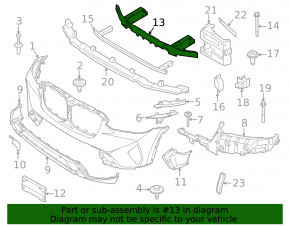 BMW X3 G01 22-23 Upper Front Bumper Reinforcement