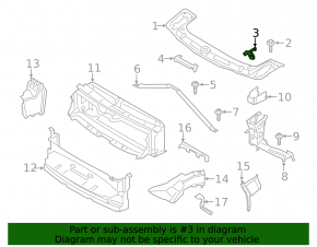 Headlight mount upper right BMW 3 F30 12-18