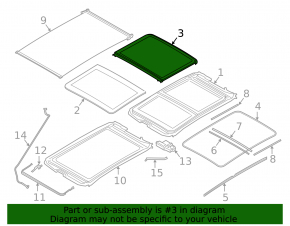 Rear panoramic glass BMW X1 F48 16-22
