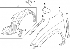 Front left fender Subaru Crosstrek 24-26