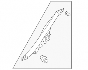Rear pillar trim lower left Lexus RX350 RX450h 10-15 beige, scratch