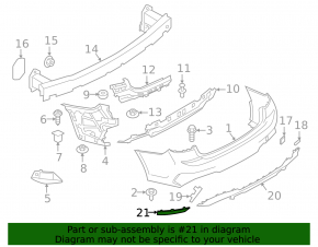 Rear right reflector BMW 3 G20 19-22 M Sport