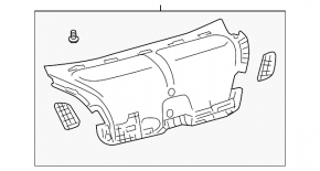 Trunk lid trim for Lexus LS460 LS600h 07-12 without soft-close