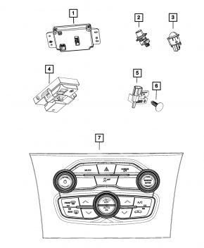 Air Conditioner and Heater Control Unit Dodge Challenger 09-